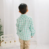 Boys Button Down in Winter Plaid