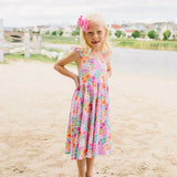 Rosita Dress in Pink Flowers