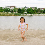 Zoey Swim in Pink Flowers