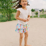 Ruffle Skort in Palm Tree