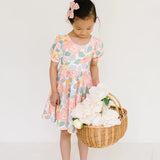 Puff Dress in Soft Floral