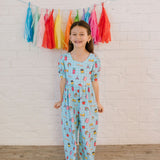 Puff Leggy Romper in Back To School