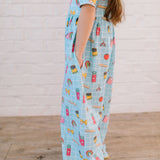 Puff Leggy Romper in Back To School