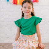 Ruffle Skirt in Primary Rainbow