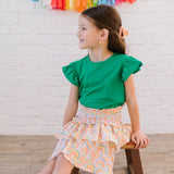 Ruffle Skirt in Primary Rainbow