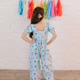 Puff Leggy Romper in Back To School