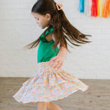 Ruffle Skirt in Primary Rainbow