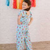 Puff Leggy Romper in Back To School