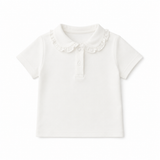 Classic Ruffled Collar Short Sleeve Polo Shirt