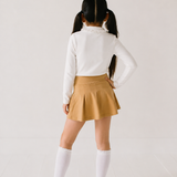 Classic Ruffled Collar Polo Long Sleeve