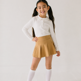 Classic Ruffled Collar Polo Long Sleeve
