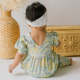 Puffed Rosie Romper in Sunlit Sage