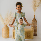 Puffed Rosie Romper in Sunlit Sage