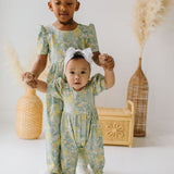 Puff Leggy Romper in Sunlit Sage