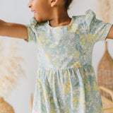Puff Leggy Romper in Sunlit Sage