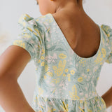 Puff Leggy Romper in Sunlit Sage
