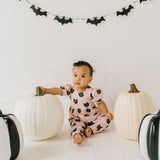 Puffed Rosie Romper in Black Cat
