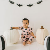 Puffed Rosie Romper in Black Cat