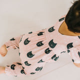 Puffed Rosie Romper in Black Cat