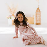 Gwendolyn Ruffle Dress in Crushed Blush