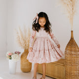 Gwendolyn Ruffle Dress in Crushed Blush