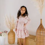 Gwendolyn Ruffle Dress in Crushed Blush