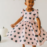 Puff Dress in Black Cat