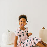 Puff Dress in Black Cat