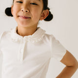 Classic Ruffled Collar Short Sleeve Polo Shirt