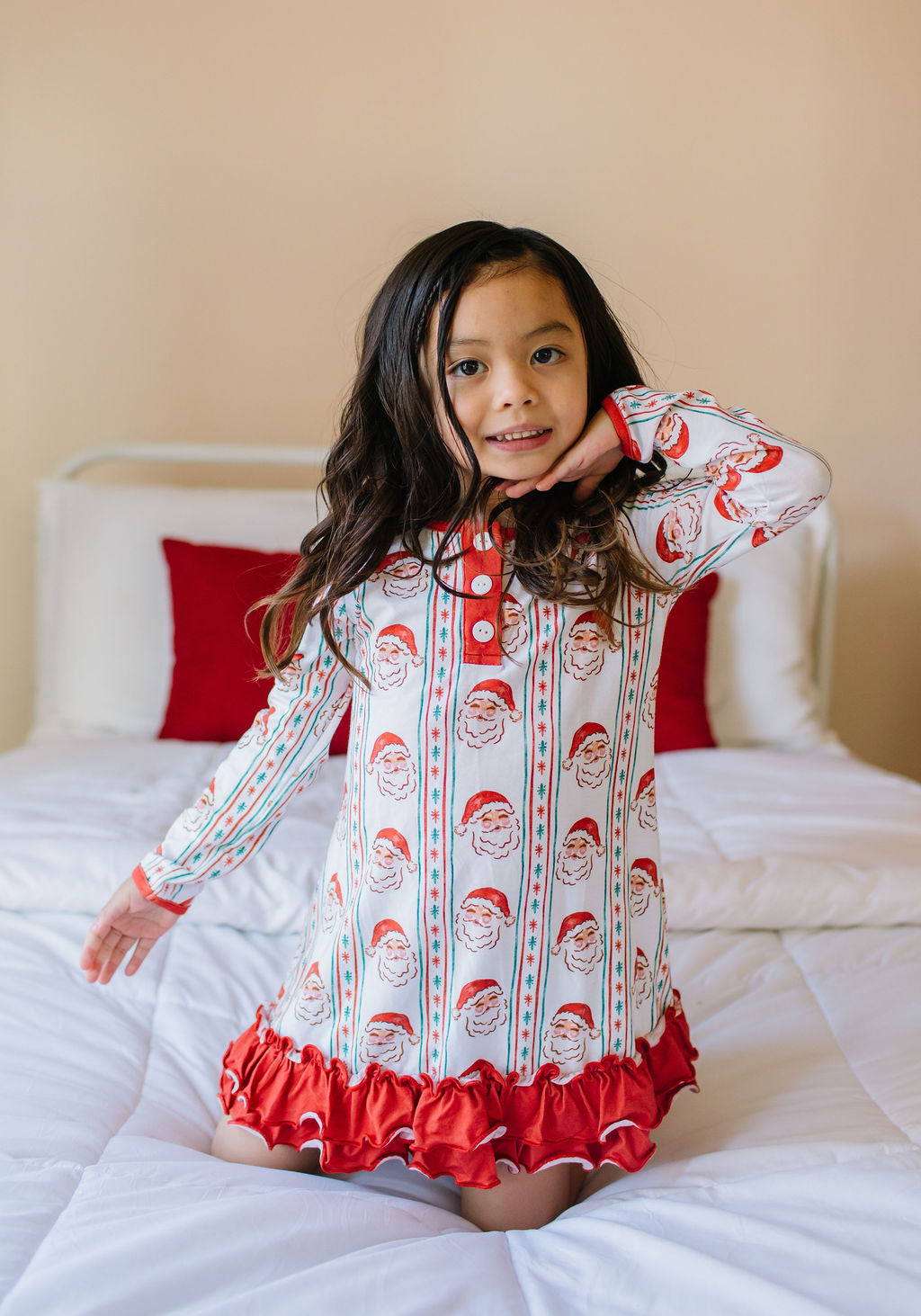 Lounge Dress in Vintage Santa