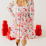 Gwendolyn Dress in Cowboy Santa