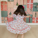 Aura Poplin Dress in Vintage Santa
