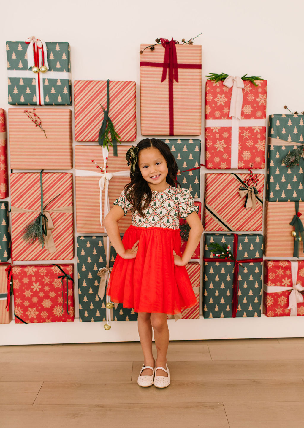 Aura Tulle Dress in Lattice Tree