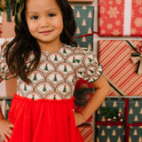 Aura Tulle Dress in Lattice Tree