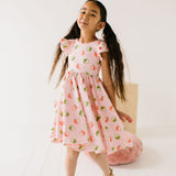 Olivia Dress in Apple A Day