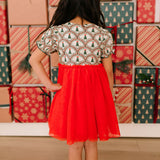 Aura Tulle Dress in Lattice Tree