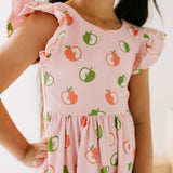 Olivia Dress in Apple A Day