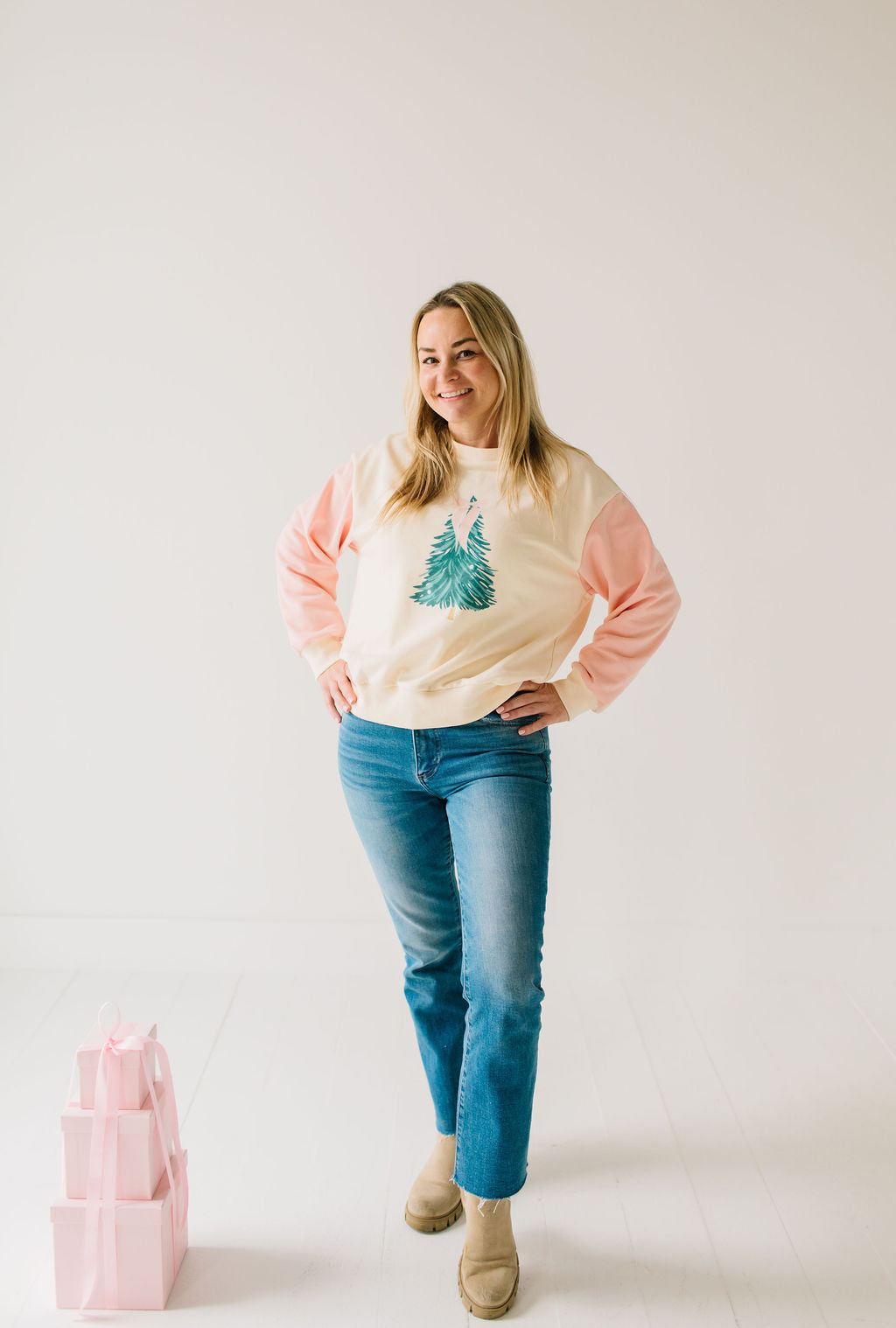 Trim The Tree Raglan Sweatshirt | Women's