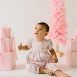 Puffed Rosie Romper in Sugar Plum