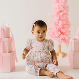 Puffed Rosie Romper in Sugar Plum