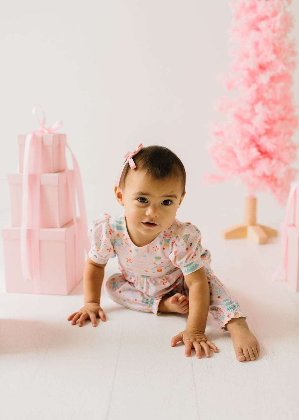 Puffed Rosie Romper in Sugar Plum