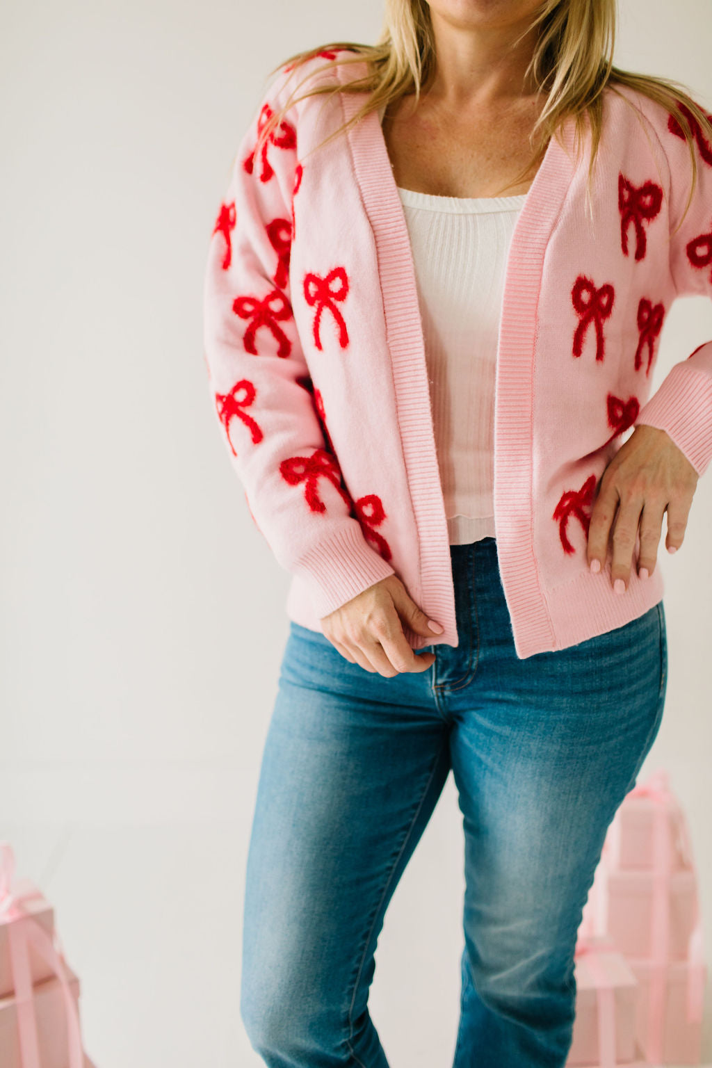 Bow Knit Cardigan | Womens