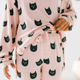 Lounge Wear Set in Black Cat