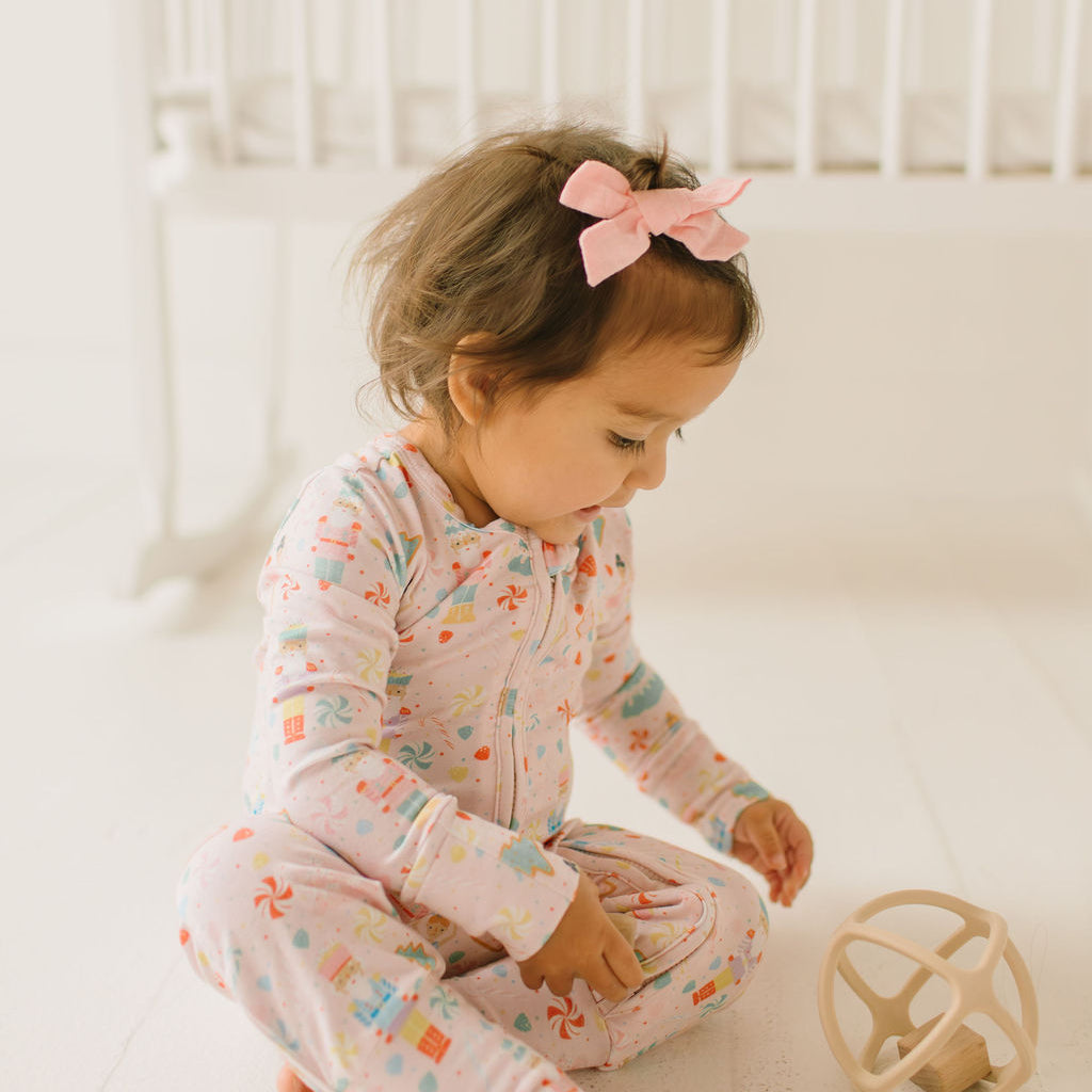 Zippy Bamboo Baby PJ in Sugar Plum, Baby Zip Pajamas by Ollie Jay
