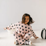 Lounge Wear Set in Black Cat