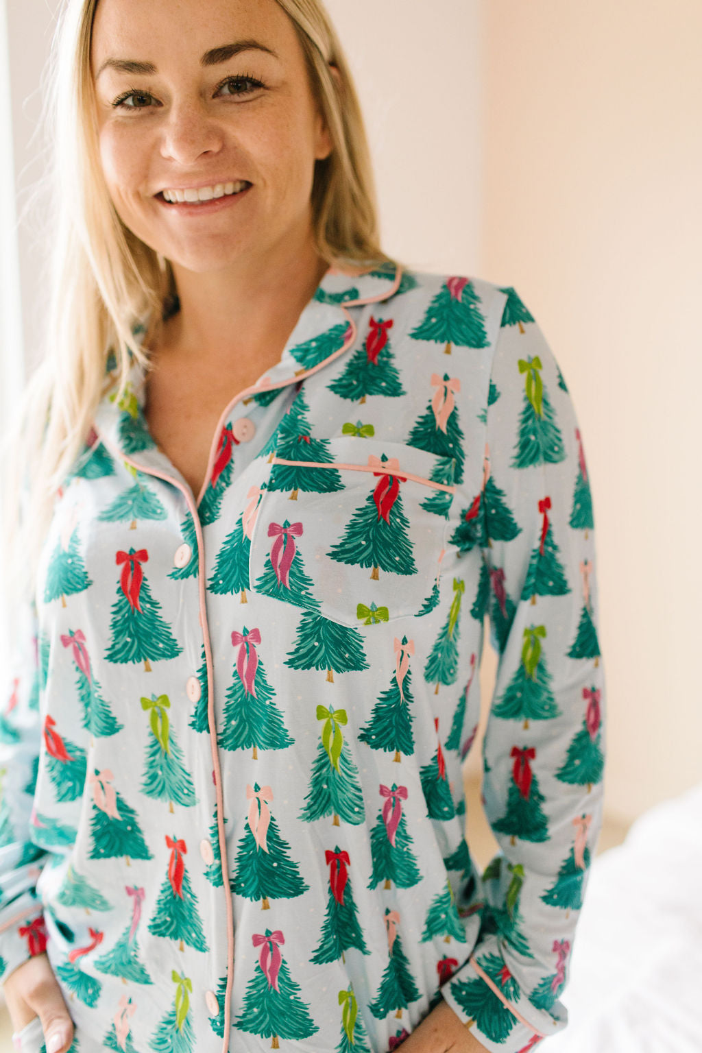 Women's PJ Set in Trim The Tree