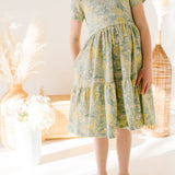 Classic Ruffle Dress in Sunlit Sage