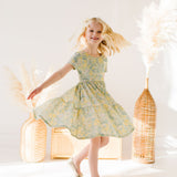 Classic Ruffle Dress in Sunlit Sage