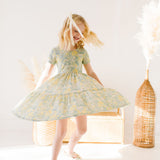 Classic Ruffle Dress in Sunlit Sage