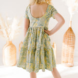 Classic Ruffle Dress in Sunlit Sage